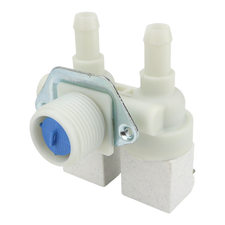 Клапан подачи воды для стиральной машины , количество выходов 2, угол 90˚, клеммы раздельно