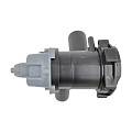 Насос сливной (помпа) для стиральной машины Bosch, Neff, Siemens в сборе с улиткой, крепление под защелки, клеммы под фишку, обмотка медь